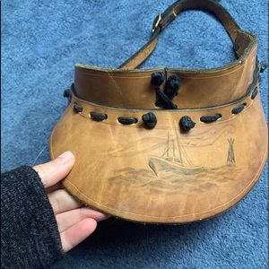 Leather visor